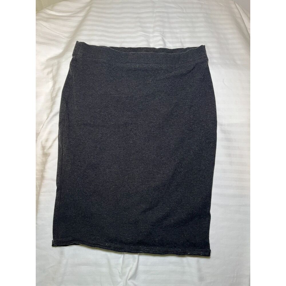 Old Navy Womens Pencil Skirt Medium Gray Stretch Pull On Casual Basic - Picture 1 of 3